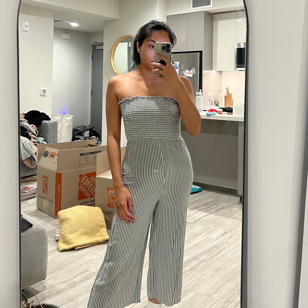 striped jumpsuit
